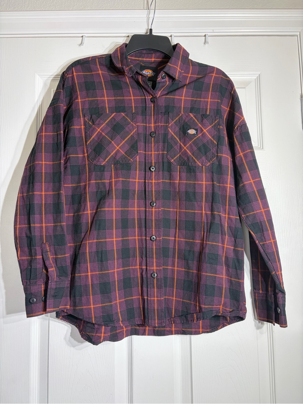 Dickies Plaid Button Up Work Shirt Small
